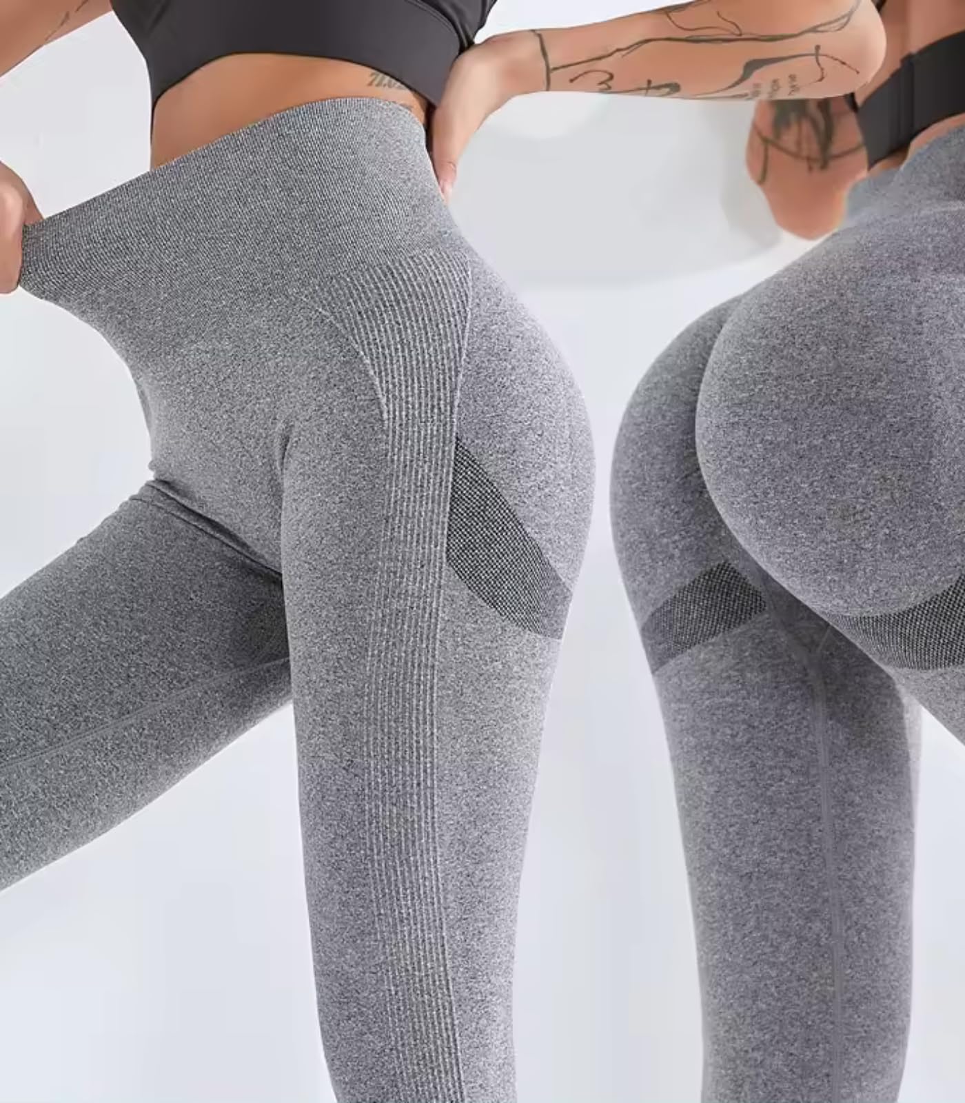 SNELOS Leggings a vita alta da donna, eleganti e resistenti, perfetti per palestra e uso quotidiano, leggings da yoga da donna