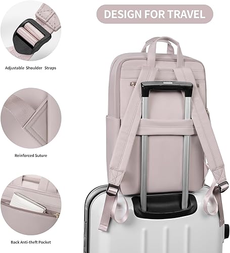 Miniatura 5 de GOLF SUPAGS Mochila de viaje para computadora portátil para mujer, bolsa delgada para computadora de negocios, compatible con cuaderno de 13.3,