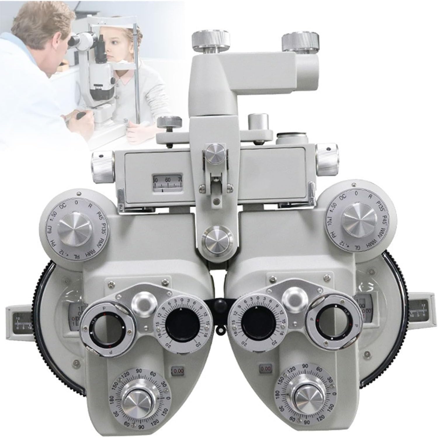 Pupilómetro digital óptico y probador de visión - Equipo oftálmico con distancia interpupilar 50mm-80mm, potencia de lente esférica +16.75D a -19.00D para hospitales y centros de atención de la visión