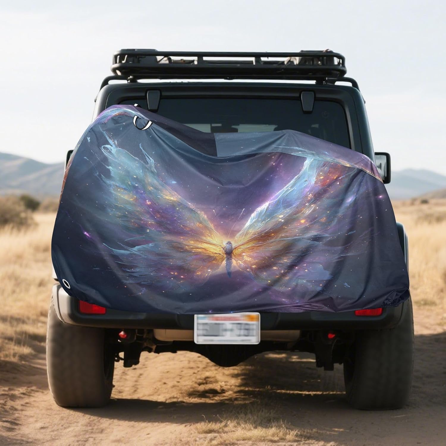 ALAZA Magical Butterfly Nebula Galaxy Bike Cover Waterproof Outdoor Ebike Bicycle Covers Tarp Protection for 1/2 Bikes, Sun UV Dust Wind Proof