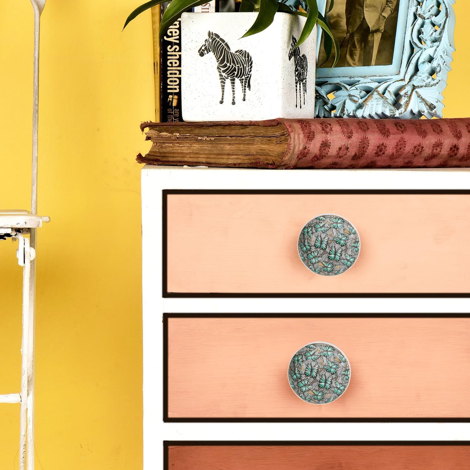 Knäufe für Schränke und Schubladen, Vintage-Keramik, bunt, Küchenmöbel, Ziehgriffe, Schränke für Kleiderschrank, Zuhause, 12 Stück