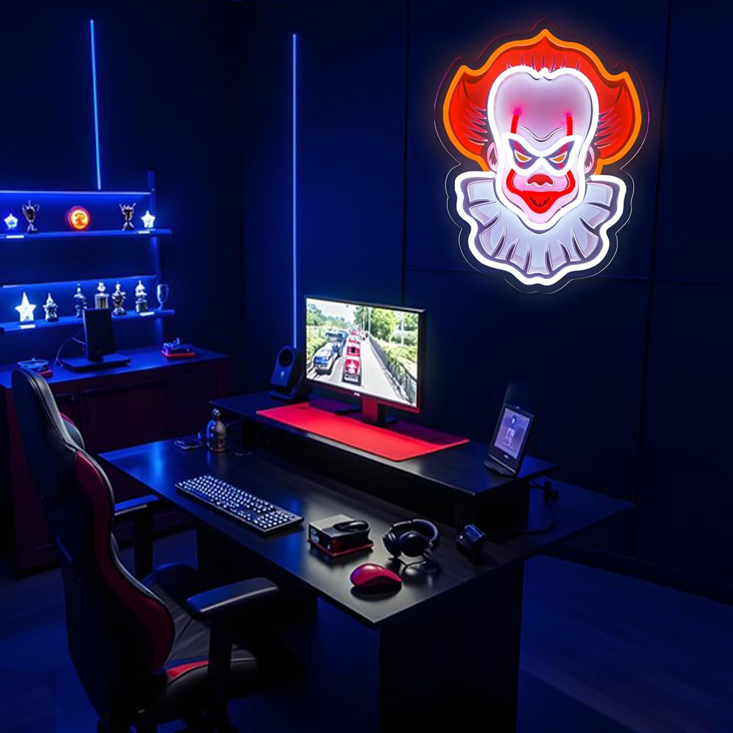 Clown Neon Signs for Wall Decor Neon Lights for Bedroom Led Business Signs Suitable for Man Cave Bar Pub Restaurant Art