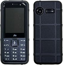 ZAOMA Premium Back Case TPU Cover Compatible for Jio Prima 2 4G Keypad Mobile Feature Phone Rugged Case (JPRIMA2_RUGBLK), Black