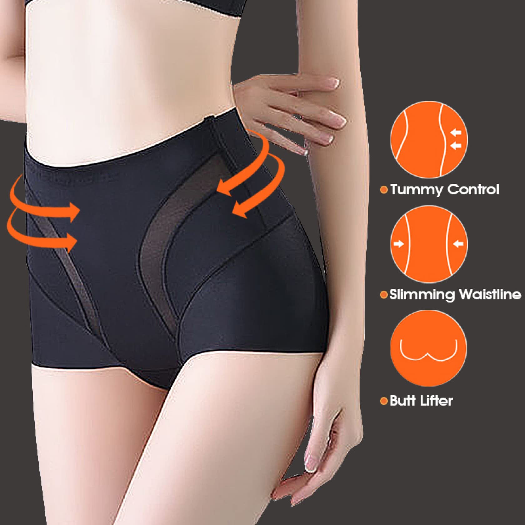 Bragas con Control de Barriga para Mujer, Ropa Moldeadora de glúteos, Pantalones Cortos de Estiramiento Alto, Entrenador de Cintura de Adelgazamiento sin Costuras, Moldeador de Cuerpo
