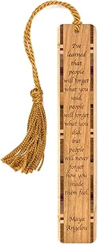 Quote By Maya Angelou On Feelings Amazon.com: Personalized Feelings - Quote By Maya Angelou, Engraved Wooden  Bookmark With Tassel - Made In Usa - Search B072Msckcp For Non-Personalized  Version : Office Products