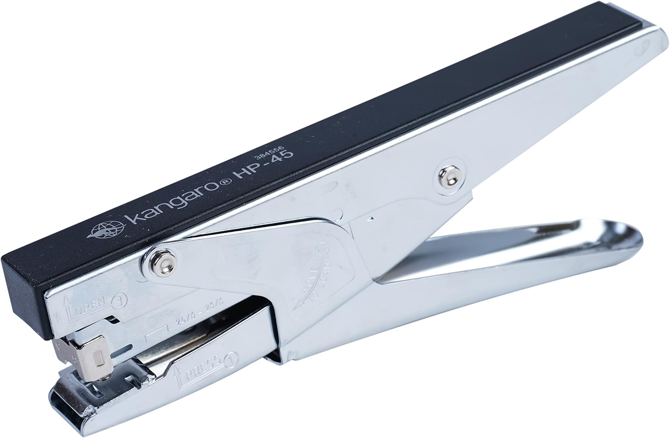 Kangaro HP-45 Desk Essentials All Metal Stapler| Sturdy & Durable | Suitable for 30 Sheets | Perfect for Home, School & Office | Pack of 1 | Color May Vary