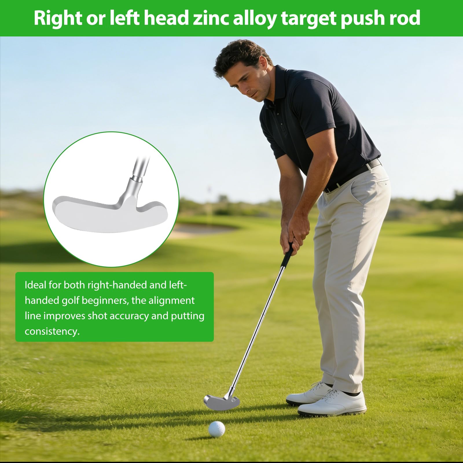 Juego de entrenamiento de swing de golf ajustable, retráctil, para entrenamiento de golf en interiores y exteriores, regalo para hombres y mujeres
