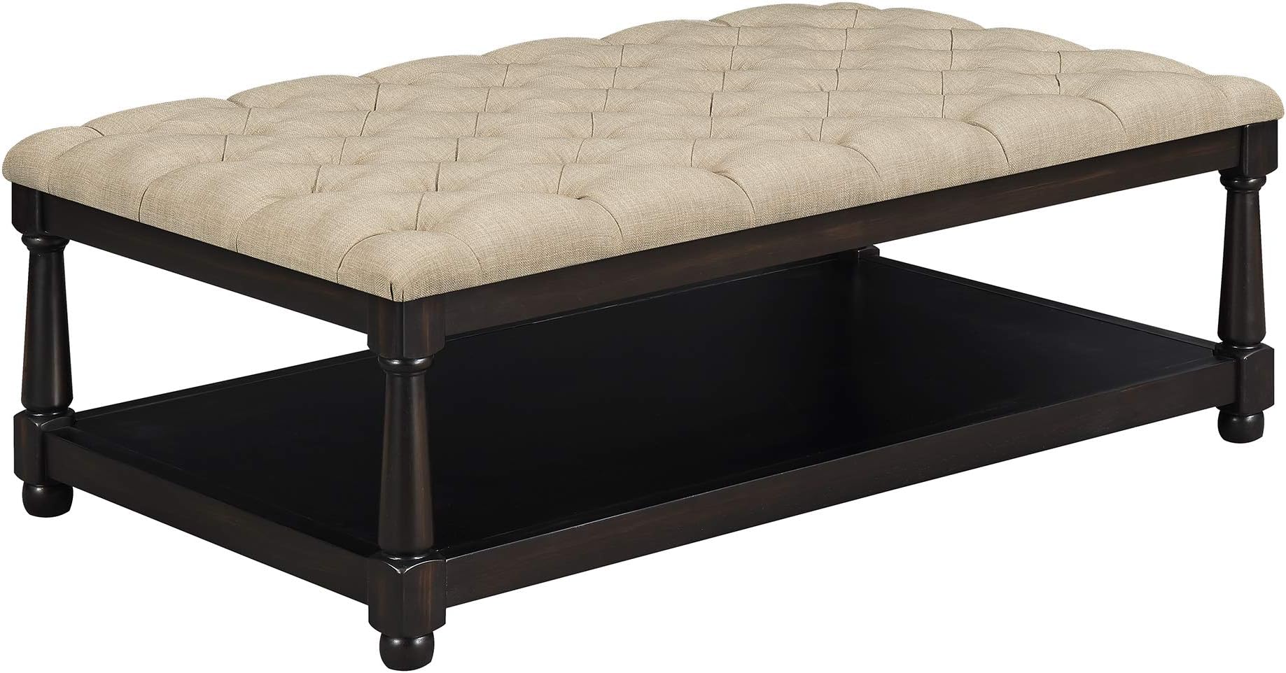 Abbey Avenue Beckham Tufted Table Ottoman Natural