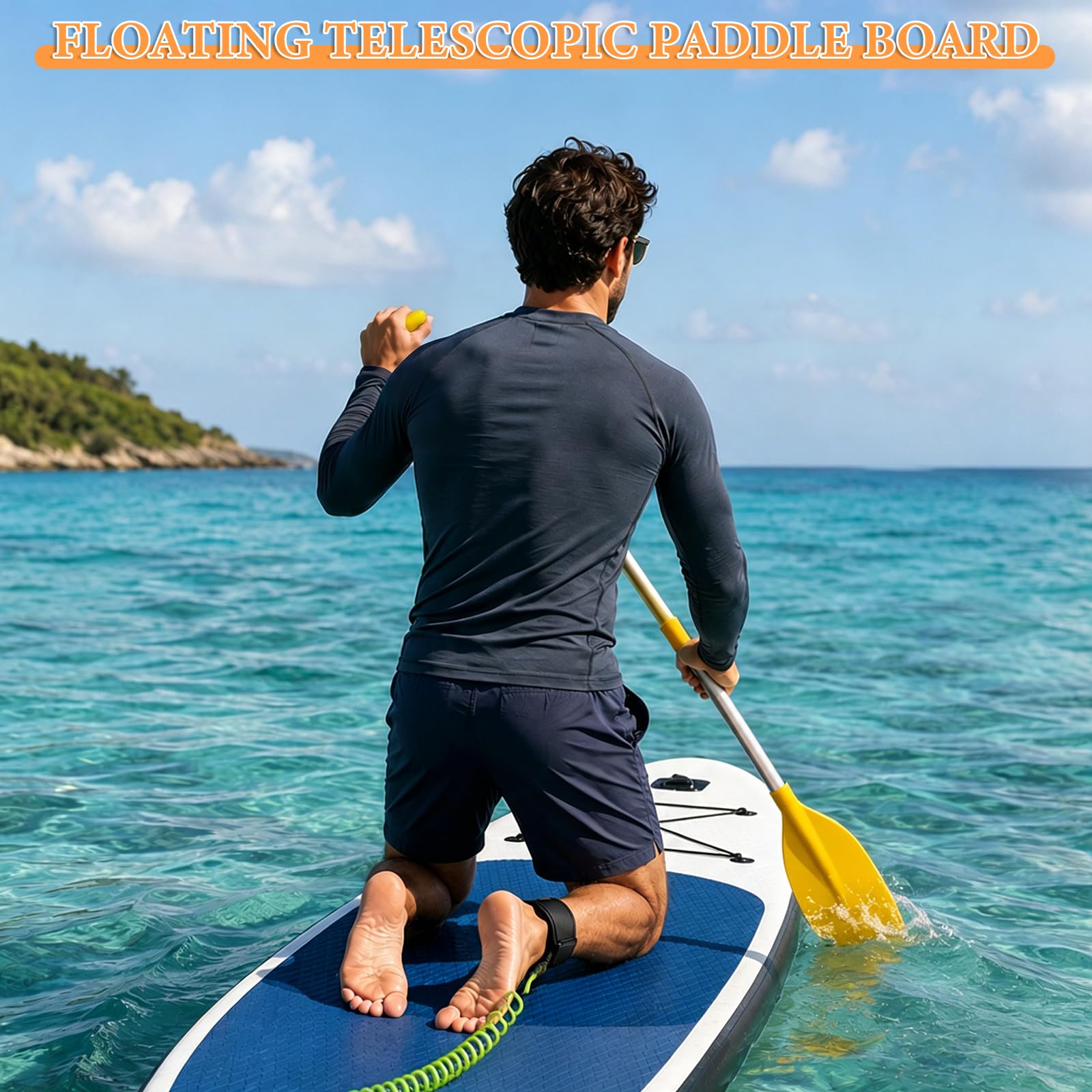 Pagaia Telescopica Retrattile 54-109 cm per Canoa, Remo Telescopico per Canoa, Kayak, Barca Remi, Barche Sicurezza Accessori