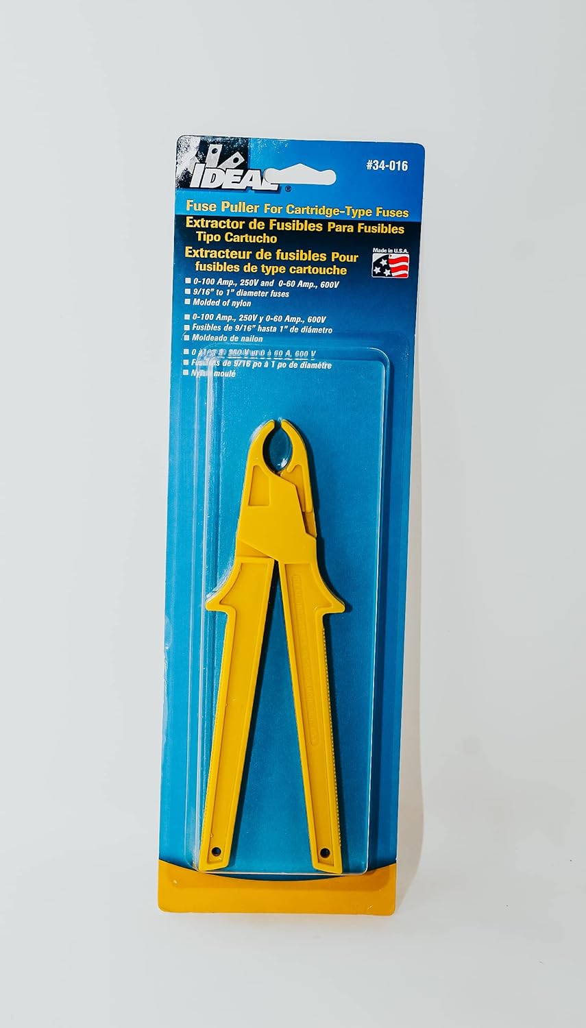 Fuse Puller, Large, 7-1/4 In L, Yellow