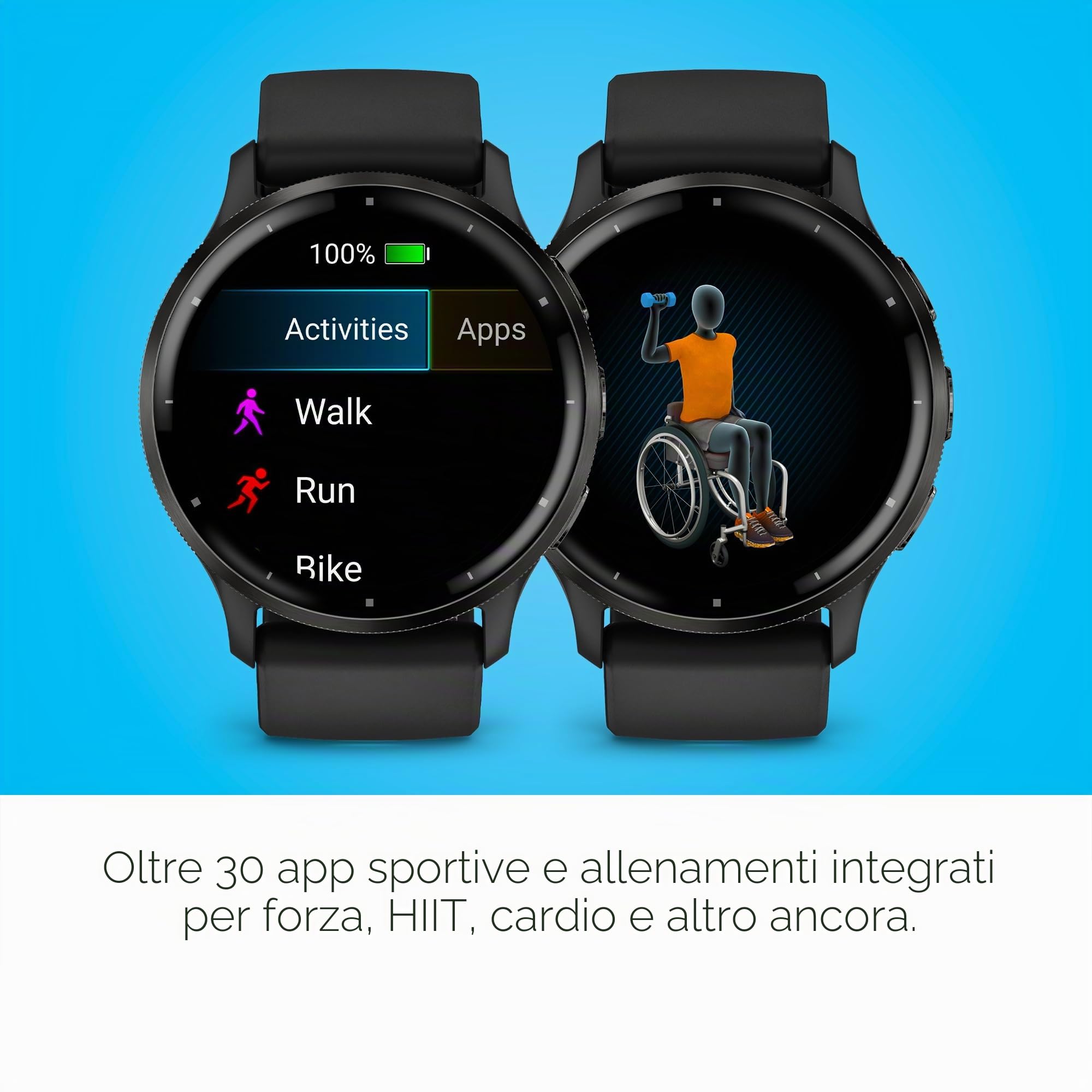 Garmin Venu 3, Smartwatch AMOLED 1,4", Cassa 45mm, Microfono e Speaker, Musica, GarminPay, +30 App sport, GPS, Cardio, SpO2, Autonomia 14 giorni, Black & Slate