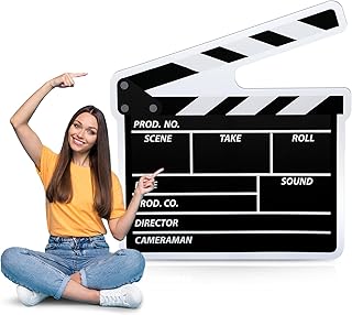 Yookeer 42" Movie Night Clapboard Cardboard Cutout Stand-up Life Size Movie Premiere Party Decoration Director Action Scene Clapper Backdrop Photo Prop for Film Theater Theme Party Event Theater Decor