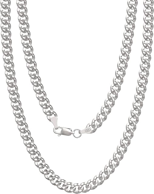 Aeon Jewellery Mens Chain Necklace - 5mm | Hallmarked 925 Sterling Silver Jewellery