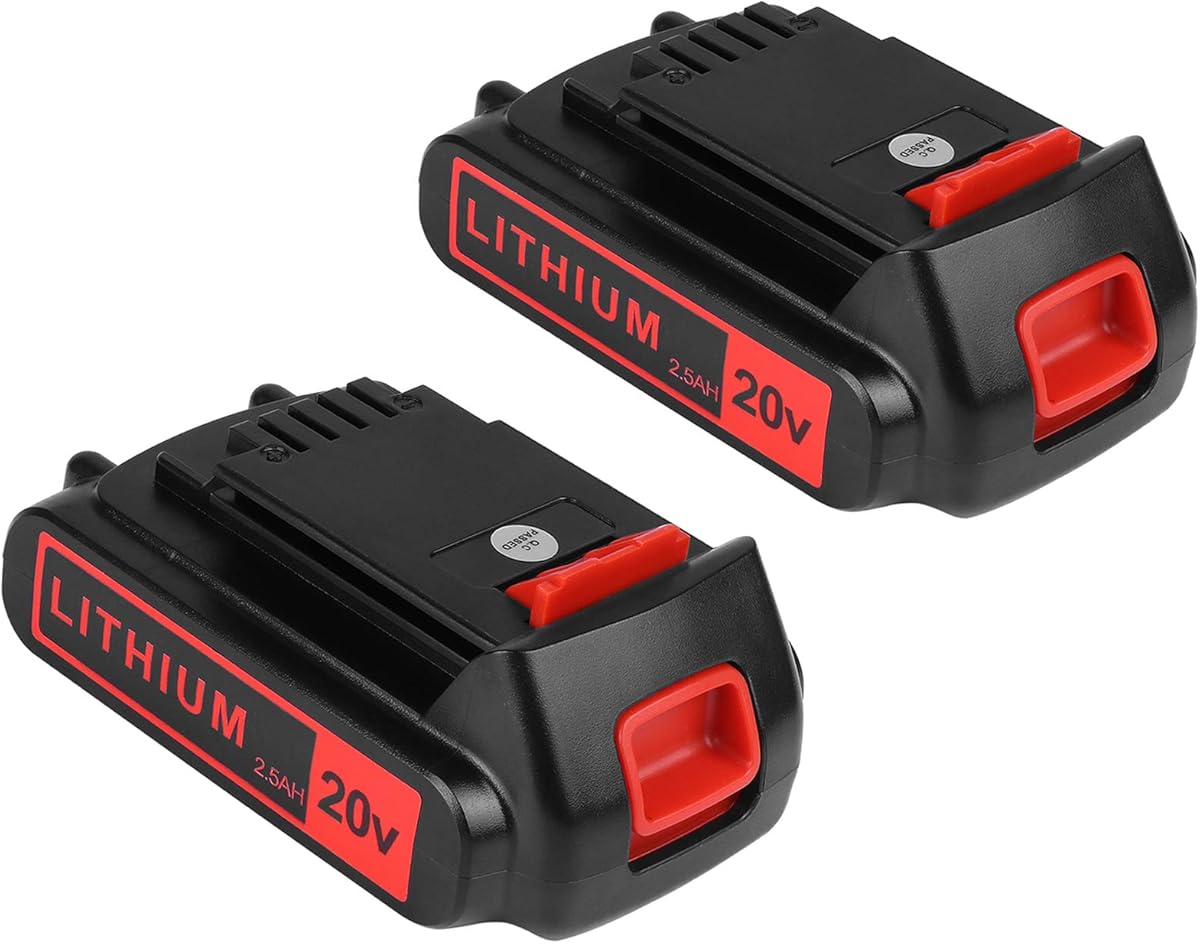 KINGTIANLE 2packs Replace Battery for Black and Decker 20v Max 2500mAh, LBXR20 Replacement Battery LB20 LBX20 LBX4020 Extended Run Time Cordless Power Tools Series