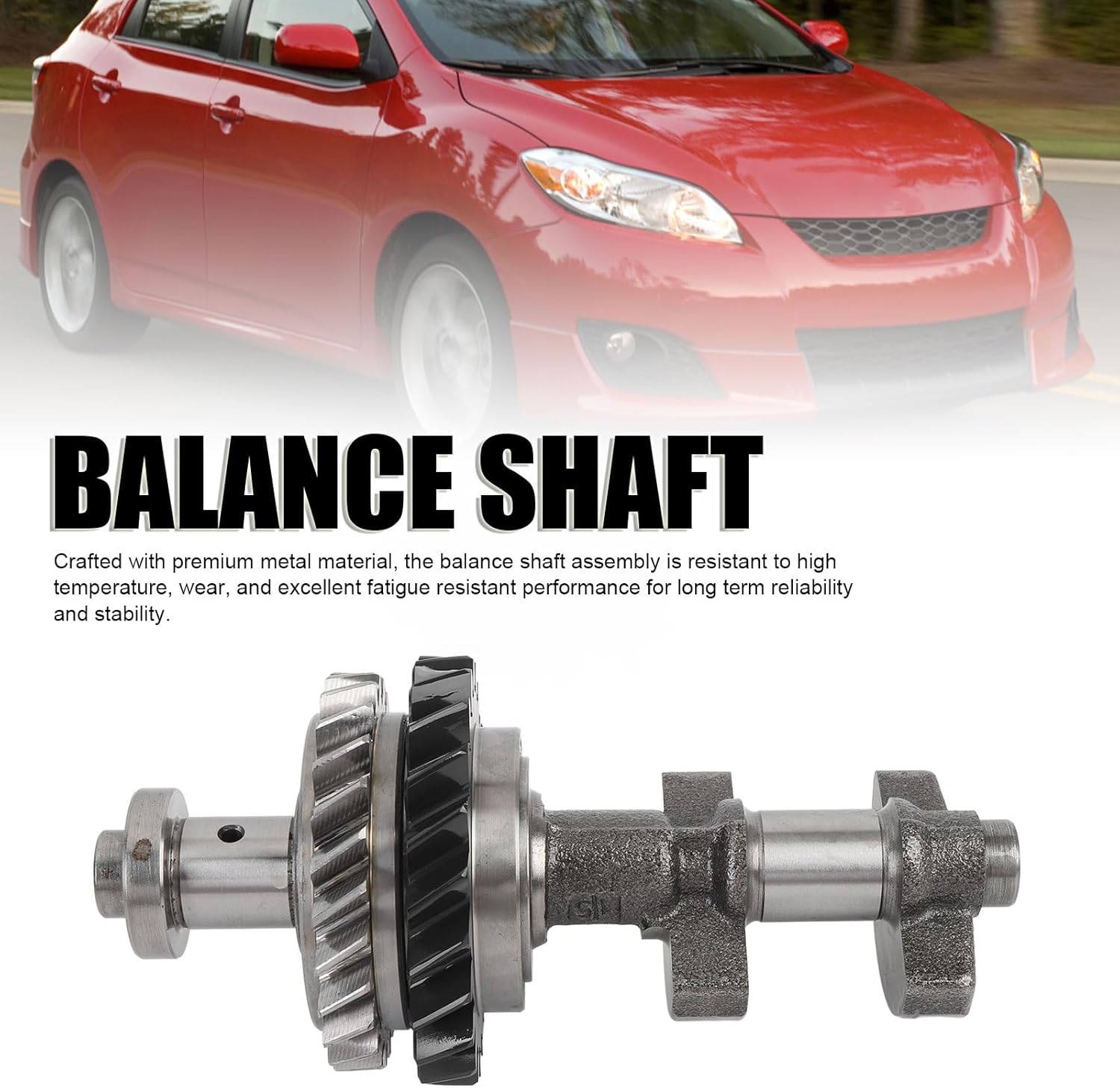 Yosoo 1360128021, Balance Shaft Sub Assy Vibration Reduction Engine Balance Shaft for HS250h Solara tC xB with Metal Material