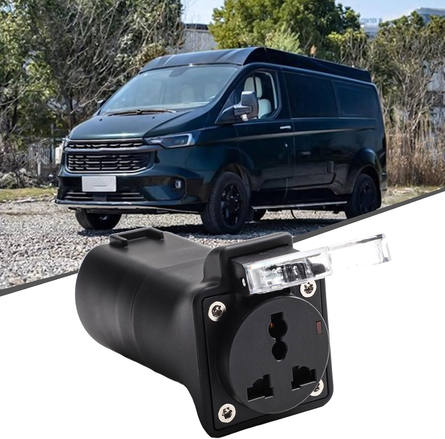 V2L Adapter for MG4 MG5 16A 3.5kW Type 2 Vehicle to Load Power Converter Portable Black Charging Tool Power Appliances Charge EV Road Trips Camping Outdoor Use()