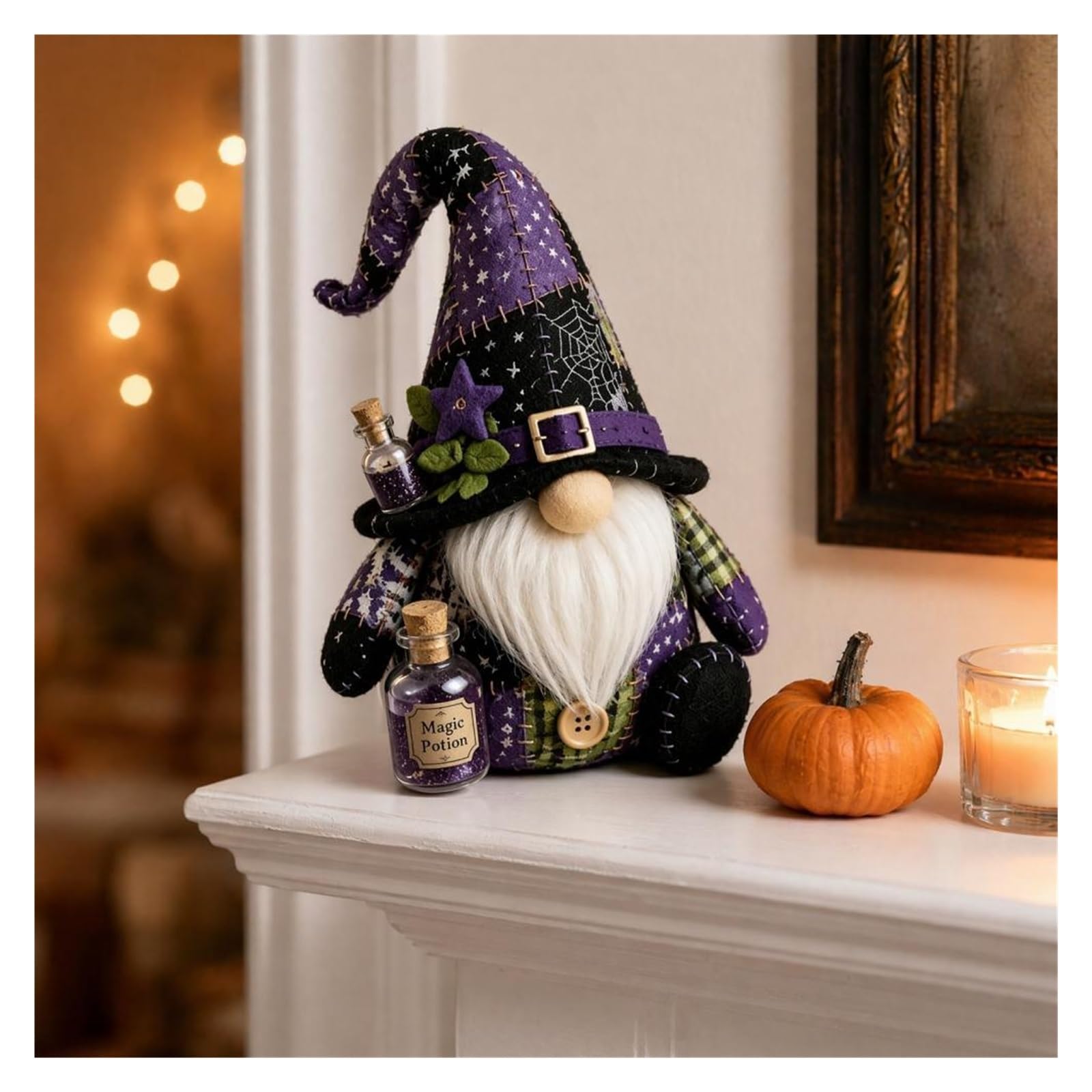 kit de tela para acolchar diy Kit De Patchwork Bricolaje Gnomo Halloween | Proyecto de costura diy con accesorios de tela precortados lindo for adultos(E)