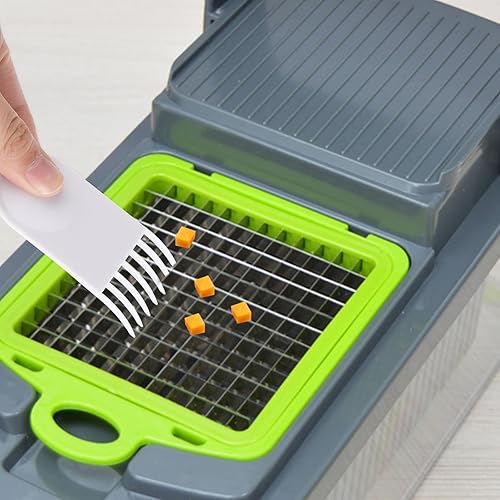 Miniatura 5 de 4 piezas de herramientas de limpieza para picador de verduras, herramienta de picador de cebolla para ensalada, cortador de frutas y verduras, peine