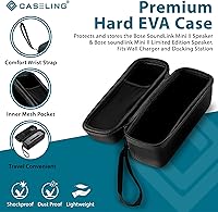 Vista 3 de Funda de viaje Caseling de EVA rígida prémium para miniparlante Bluetooth Bose Soundlink Negro