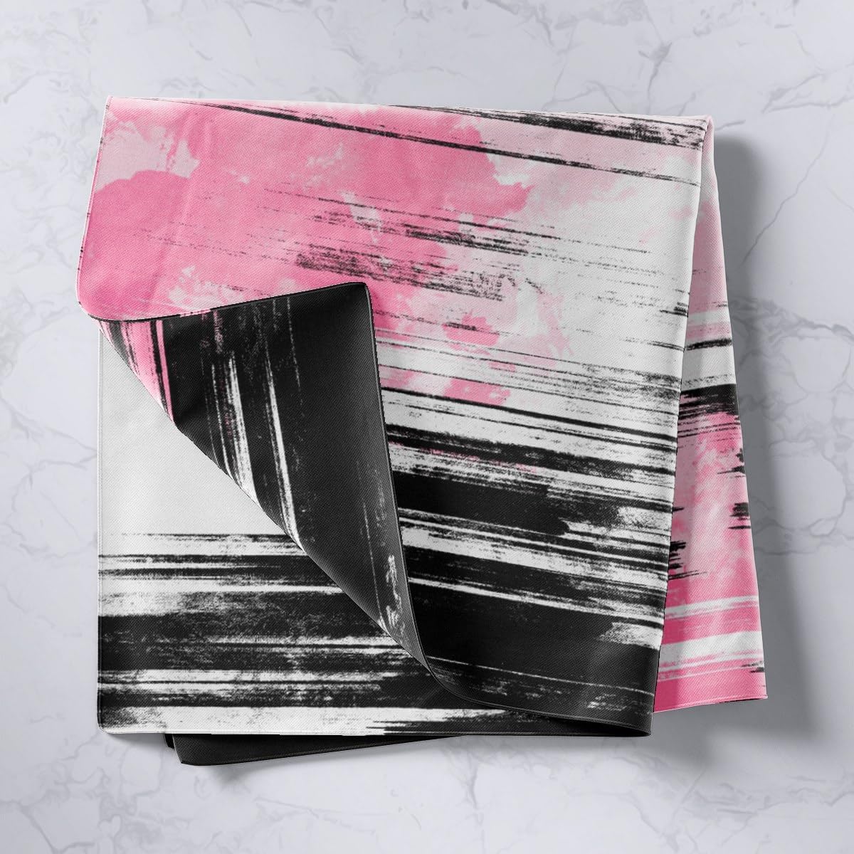jejeloiu Abstract Light Pink White Black Tapestry Large 59"x82" Modern Stripes,Wall Art for Kids Boys Girls Decor Geometric,Wall Hanging Blanket Soft Microfiber Geometric Bedroom Decor image 2