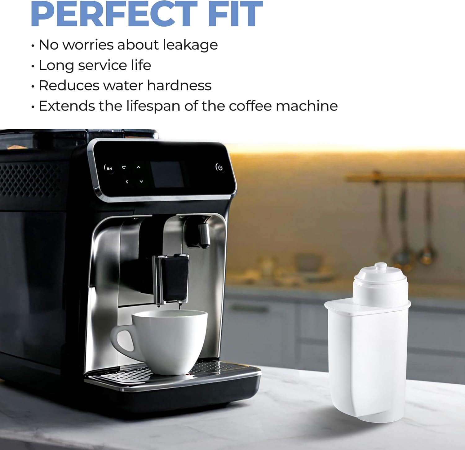 Compatible for Bosch Brita Intenza TCZ7003 water filter Espresso machine water filter compatible for BRITA INTENZA/SIEMENS/NEFF/GAGGENAU/VeroBar/VeroProfessional (3, Filters)