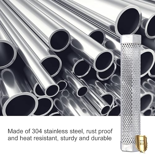 Miniatura 8 de CHICIRIS Tubo de fumador de acero inoxidable 304, portátil, hexagonal, estable, generador de humo para ahumar alimentos fríos y calientes, a la