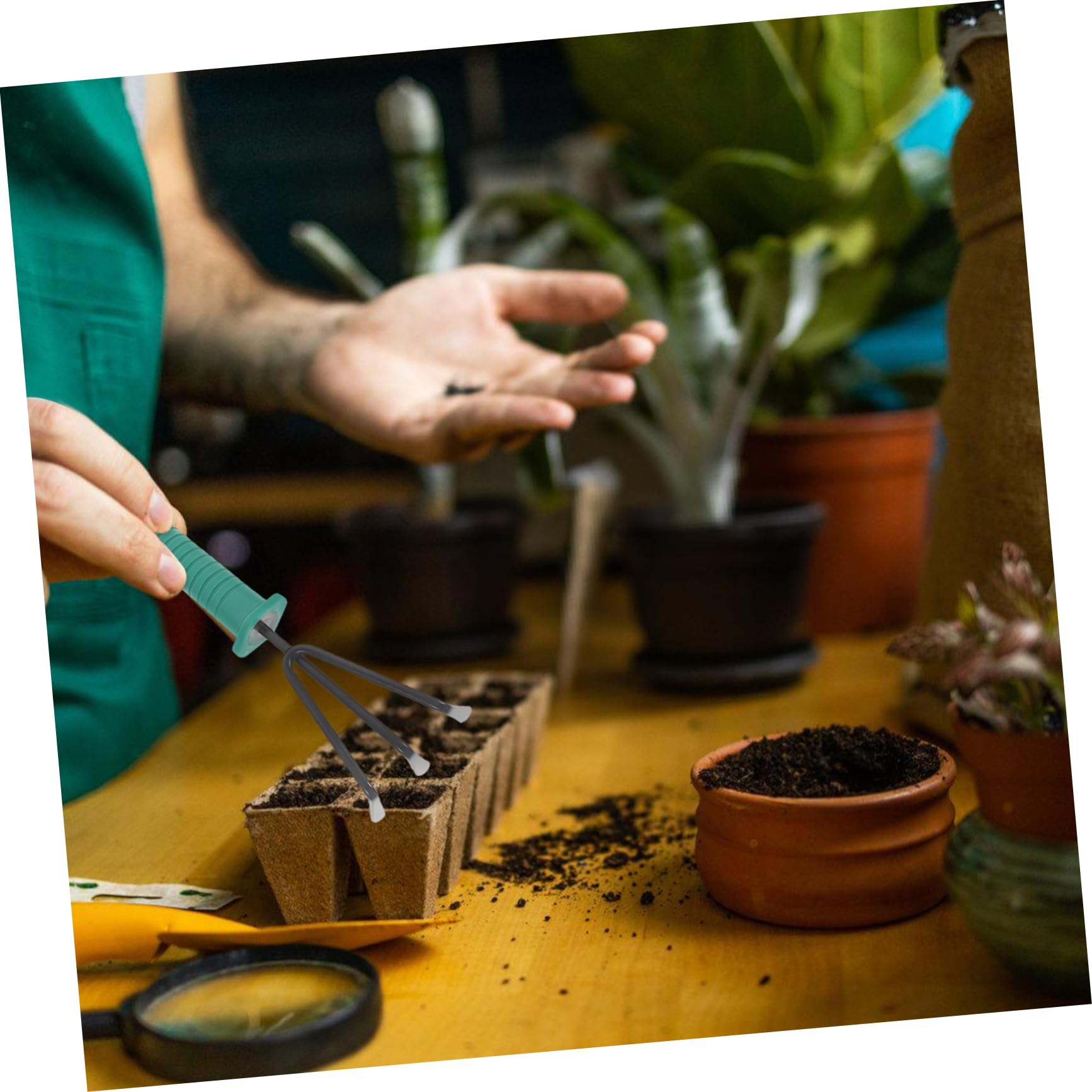 BESPORTBLE Outils De Jardinage Râteau De Jardin à Fleurs Outils De Plantation Fournitures De Jardinage Pratique