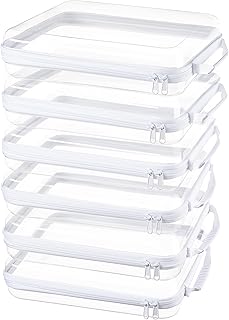 6-Pack Extra Large Clear Hard Shell Zipper Ca...