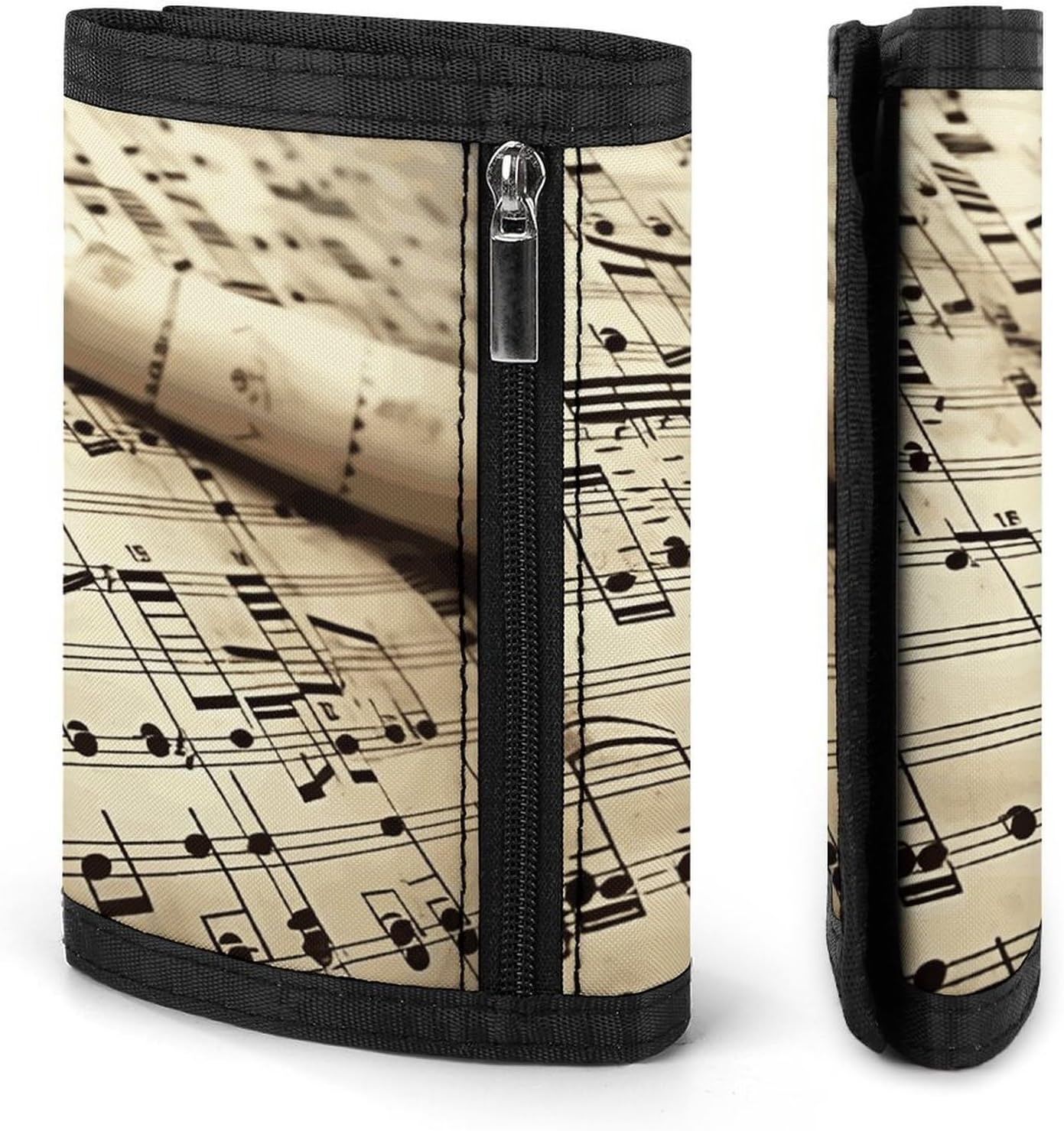 Sheet Music Wallet,Credit Card Holder,Three-fold Wallet for Passport Covers, Purse Passport Bag for Men Women image 3