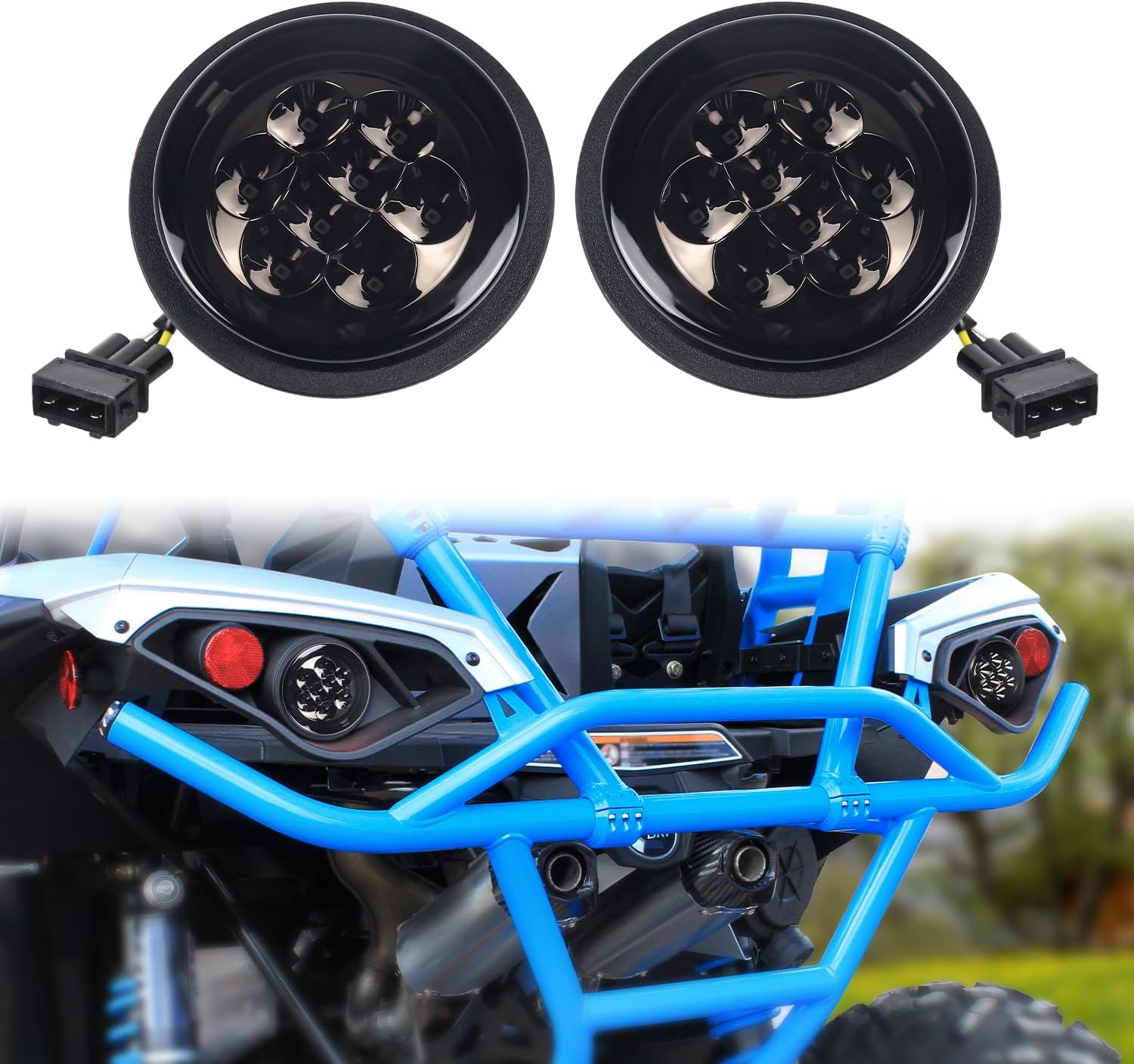 Pair Red LED Tail Light Assembly Compatible with Can Am Outlander, Rear Brake Lights Tail Lamps Compatible with Can-Am Outlander Renegade Commander Maverick 2011-2017,Replace #710001645