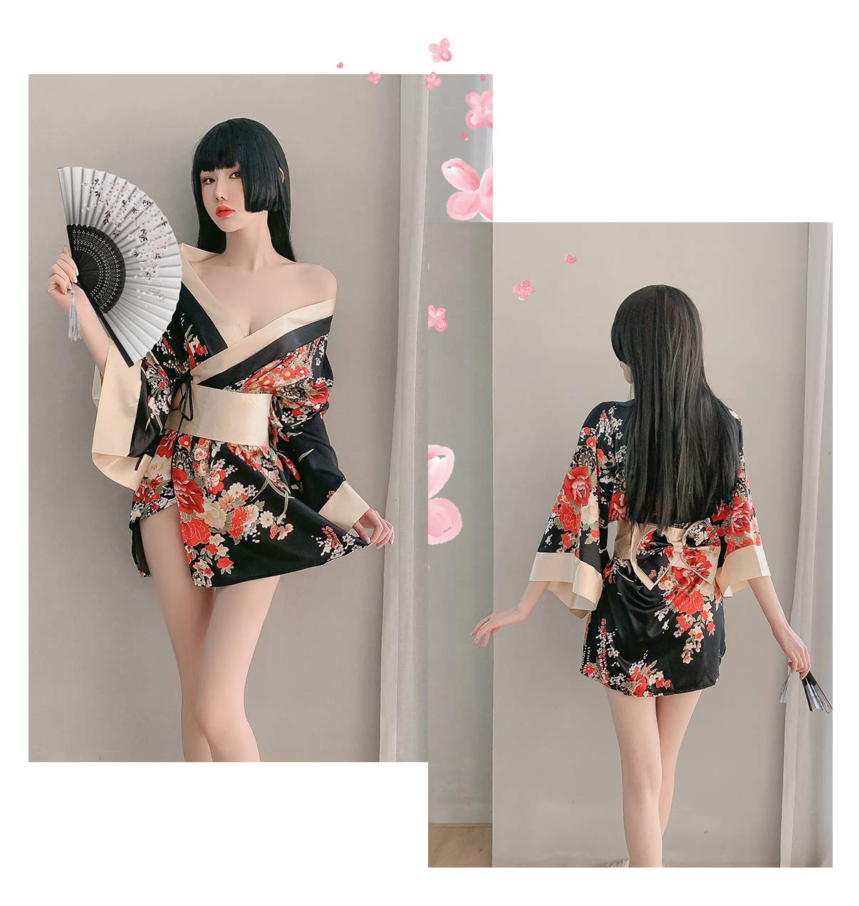 Robe kimono traditionnelle japonaise Yukata pour femme - Pyjama sexy - Cosplay