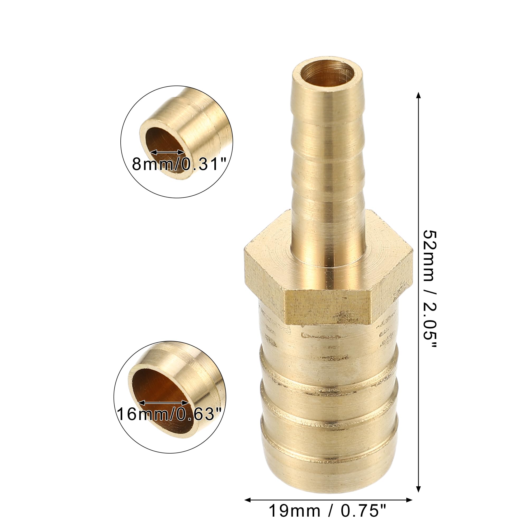 Generico-Nuovo 90o Gomito Ottone Barb Montaggio Hose ID 5/16 x 1/8 Male NPT Air(confezione da 5 Generico-Nuovo 90o Gomito Ottone Barb Montaggio Hose ID 5/16 x 1/8 Male NPT Air(confezione da 5
