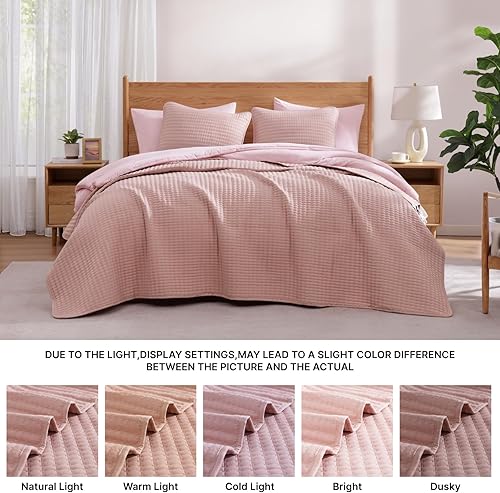 Miniatura 15 de WRENSONGE - Juego de edredón blanco tamaño queen de 3 piezas, colcha ligera para todas las estaciones del verano, juego de ropa de cama suave con 2