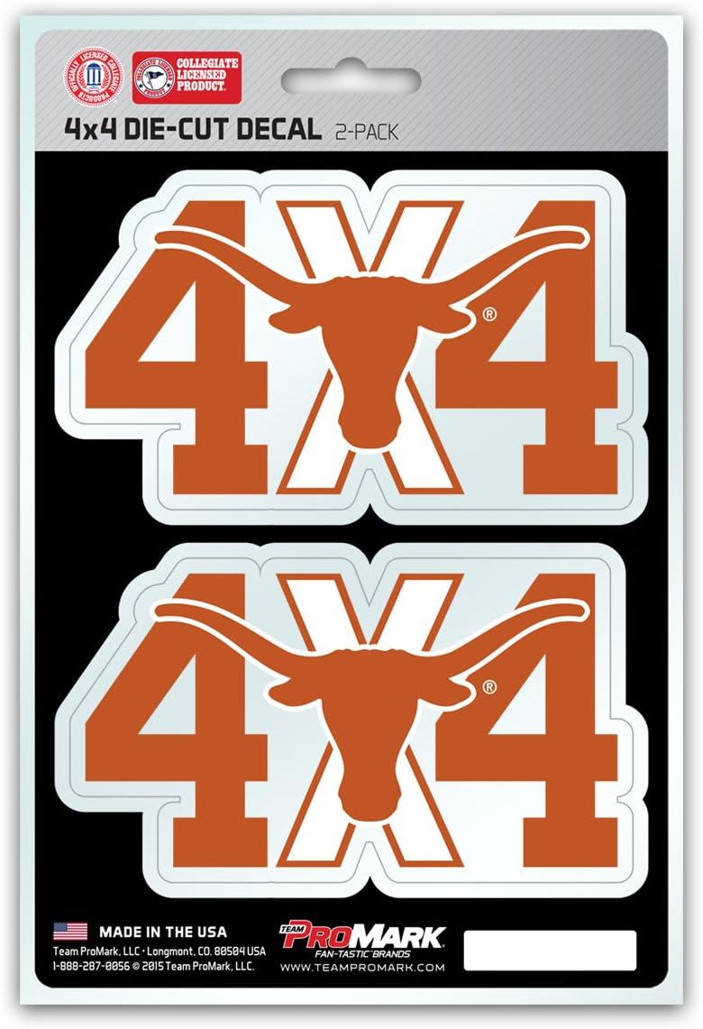 FANMATS NCAA Auto NCAA 4x4 Team Decal, 2-Pack