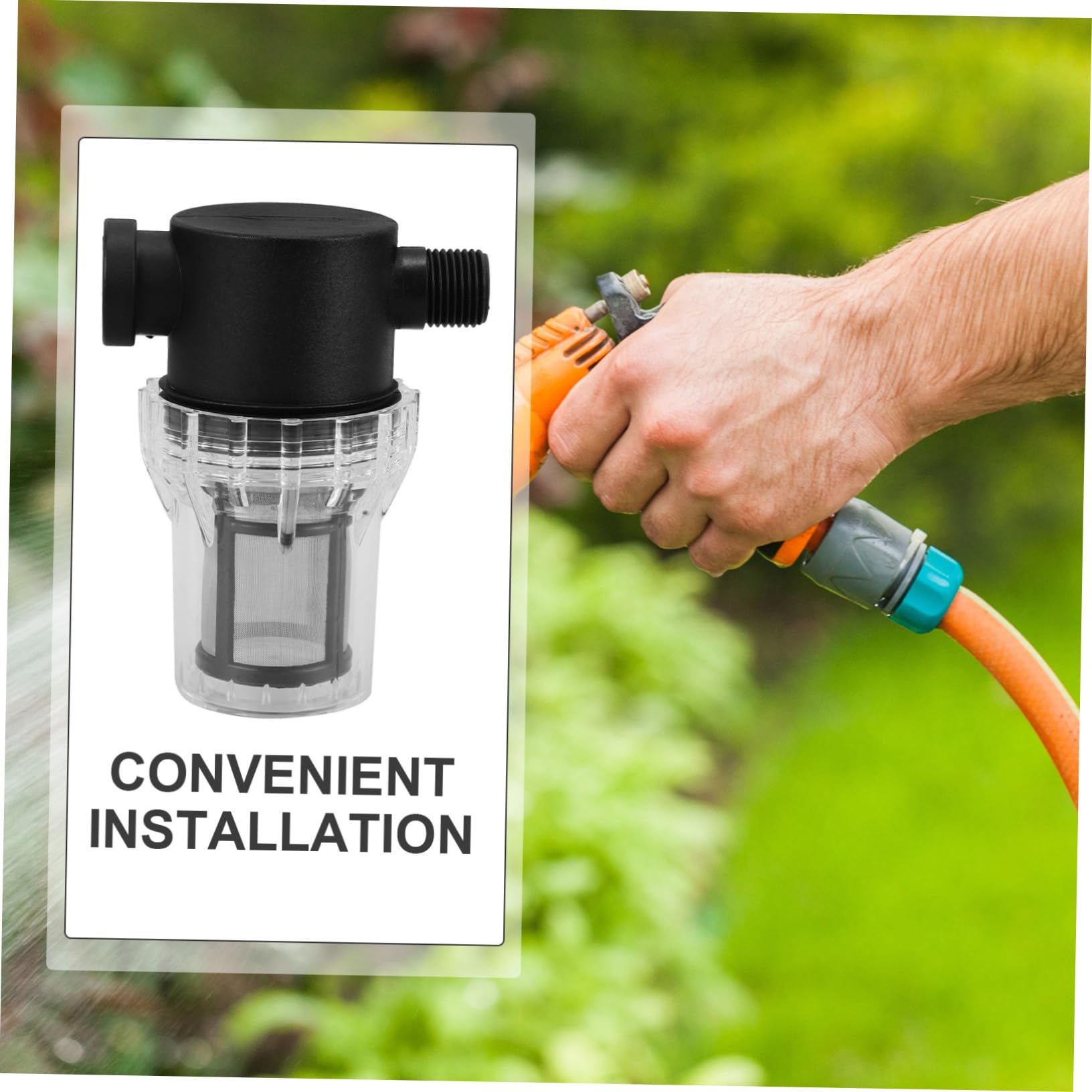 Kunststoff Wasserpumpenfilter mit Großem Durchfluss Kleiner Schlauchfilter zur Entfernung von Schmutzpartikeln für Gartenwasserpumpen und Reinigungsmaschinen