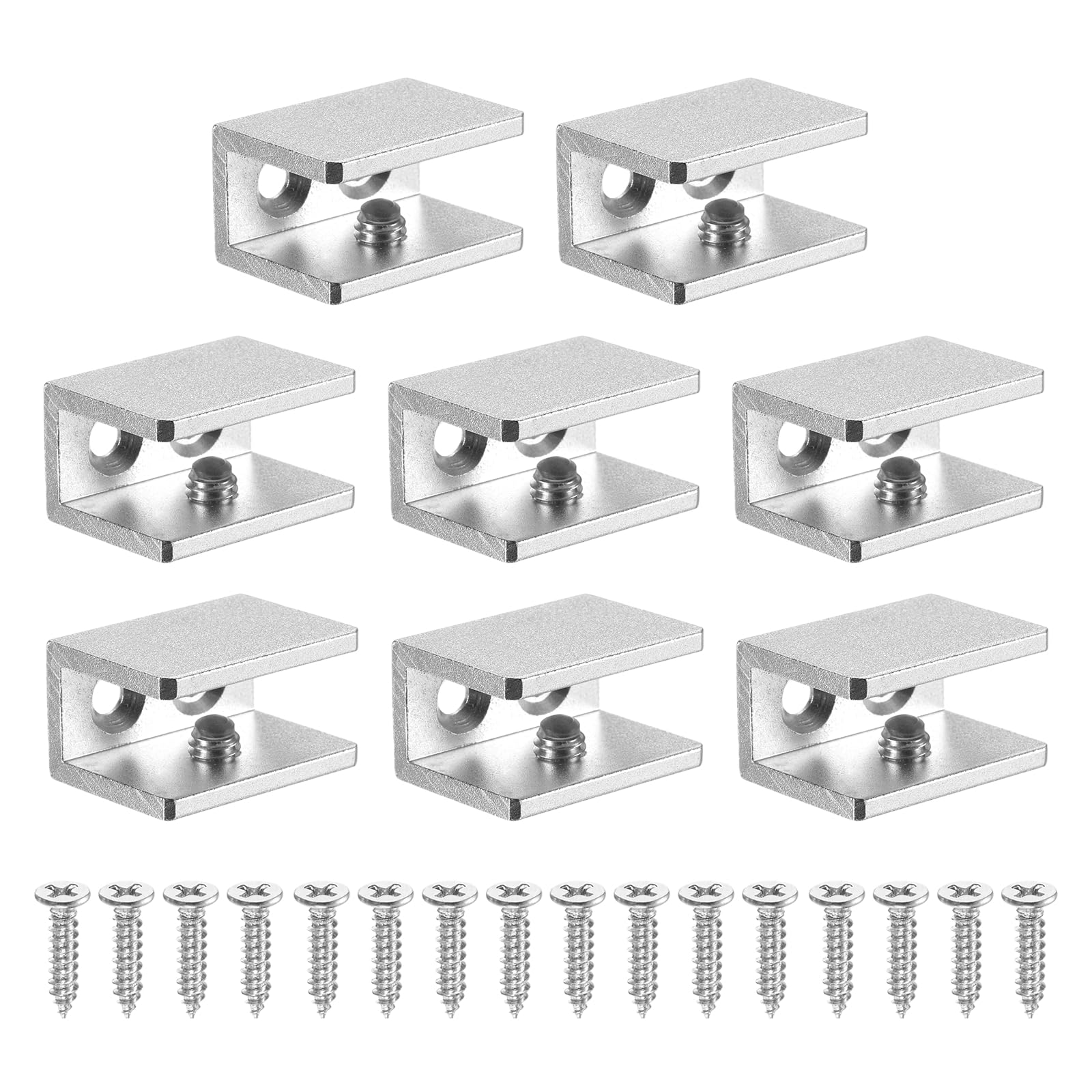 Fixation murale pour verre en alliage de zinc brossé PATIKIL, finition soignée
