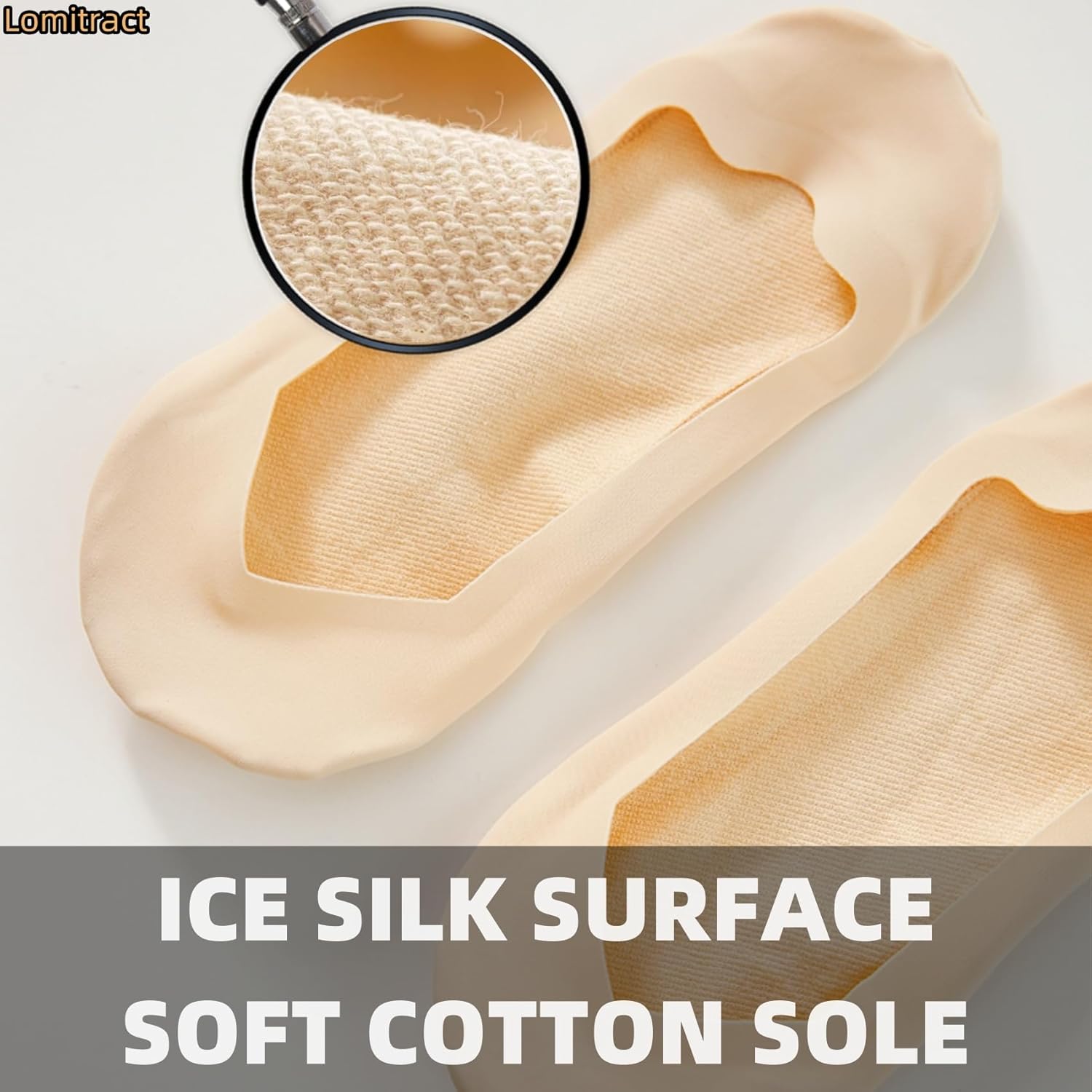 Lomitract Thin Ultra Low Socks (Women 5-12), Made of Ice Silk Surface on the Surface & Cotton on the Bottom - Image 4