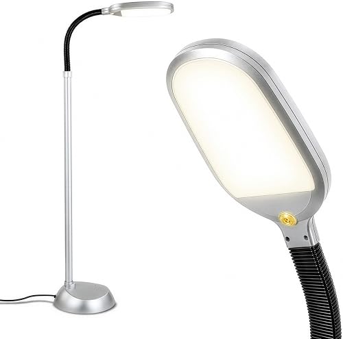 Brightech Litespan LED Floor Lamp - Daylight Reading Light with Adjustable Gooseneck
