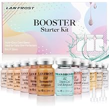 Facial Glow Starter Kit Hydration Serum Foundation Skincare Mix 0.27oz Hydration Ampoule and Essence Foundation 12 Vials Glow Pigment Skincare Kit Multicolor