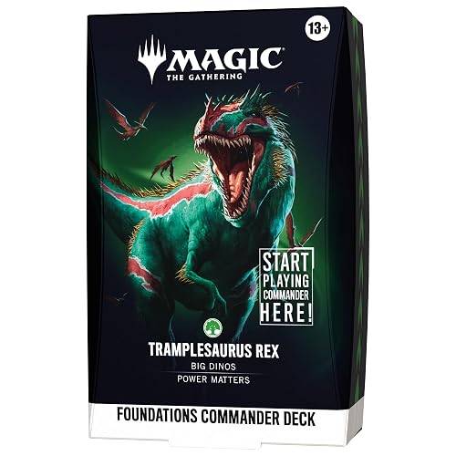 Magic: The Gathering Foundations Commander Deck - Tramplesaurus Rex | 100-Card Deck + Accessories