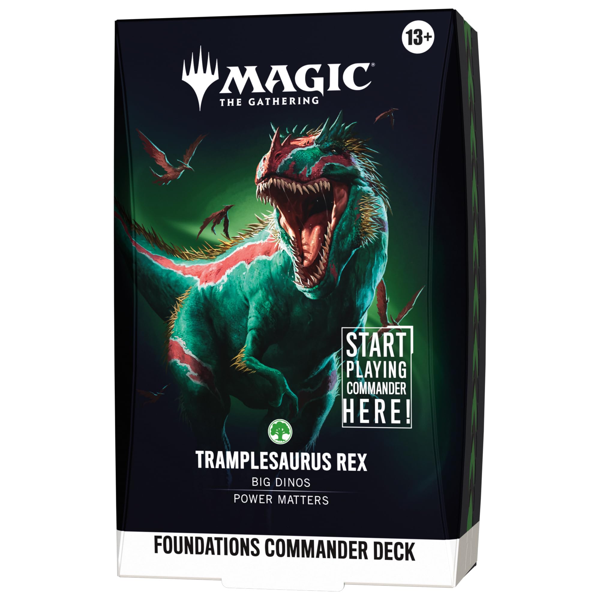 Magic: The Gathering Foundations Commander Deck - Tramplesaurus Rex | 100-Card Deck + Accessories (English Version)