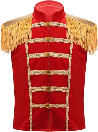 Kids Marching Band Military Vest Drummer Parade Sleeveless Waistcoat for Stage Performance