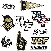 Vista 1 de Universidad de Florida Central - Paquete variado de 9 calcomanías de vinilo grandes de lujo - Laptop, botella de agua, álbumes de recortes, tableta