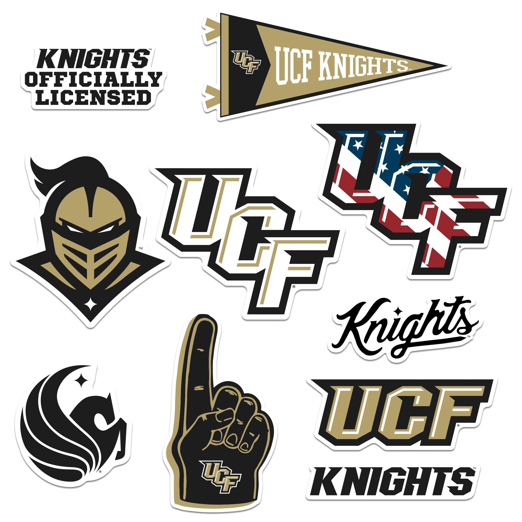 University of Central Florida 9ct Vinyl L Deluxe, Indoor/Outdoor, Set of 9