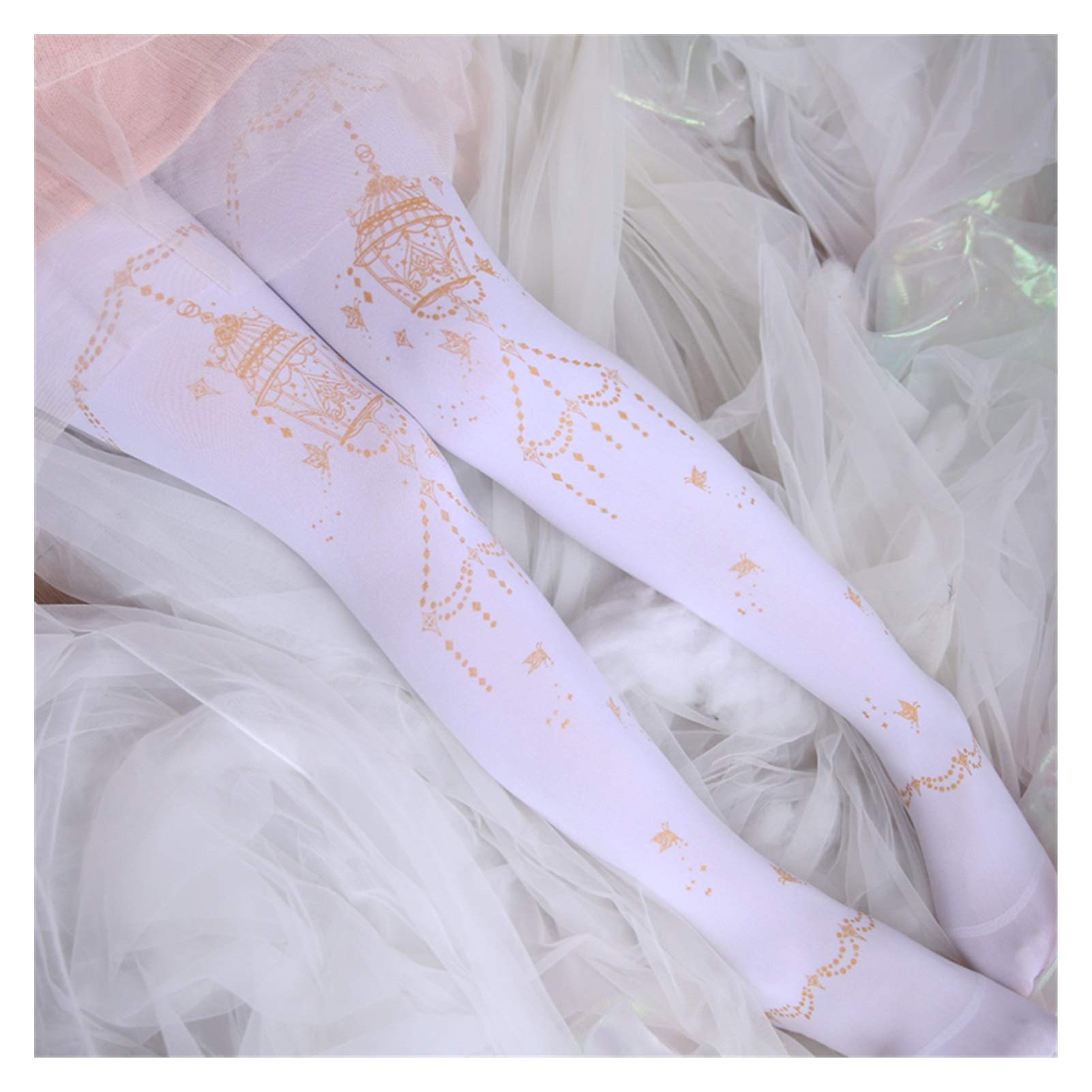 Chaussettes Sweetcollants en soie motif papillon bronze une confection d'exception