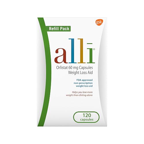 alli Weight Loss Diet Pills, Orlistat 60 mg Capsules, Non