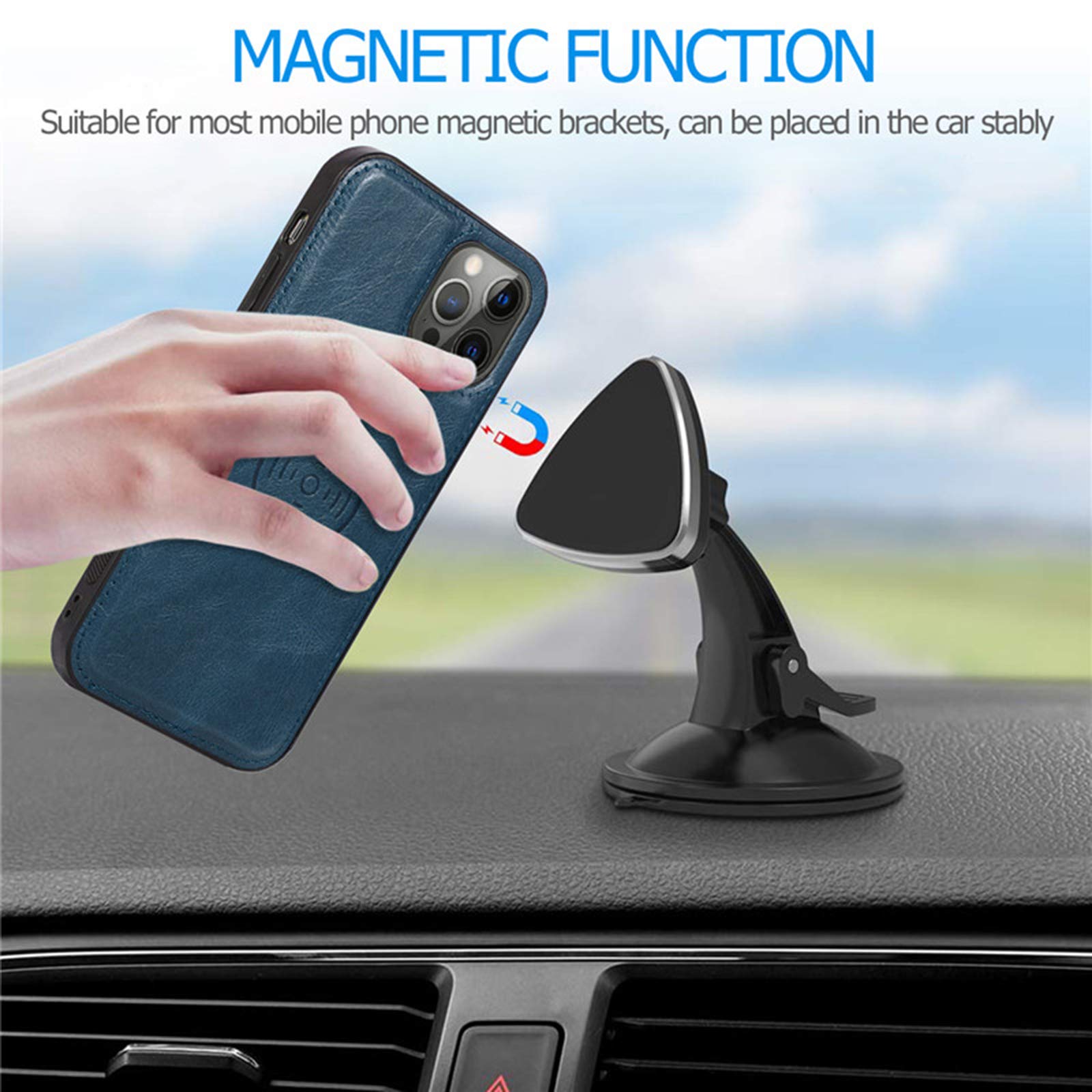 Etui kompatybilne z iPhone 12/12Pro (6,1"), zdejmowane 2 w 1 etui z klapką ze skóry magnetycznej z przegródkami na karty, wielofunkcyjne etui na telefon do iPhone'a 12/12Pro, zielone