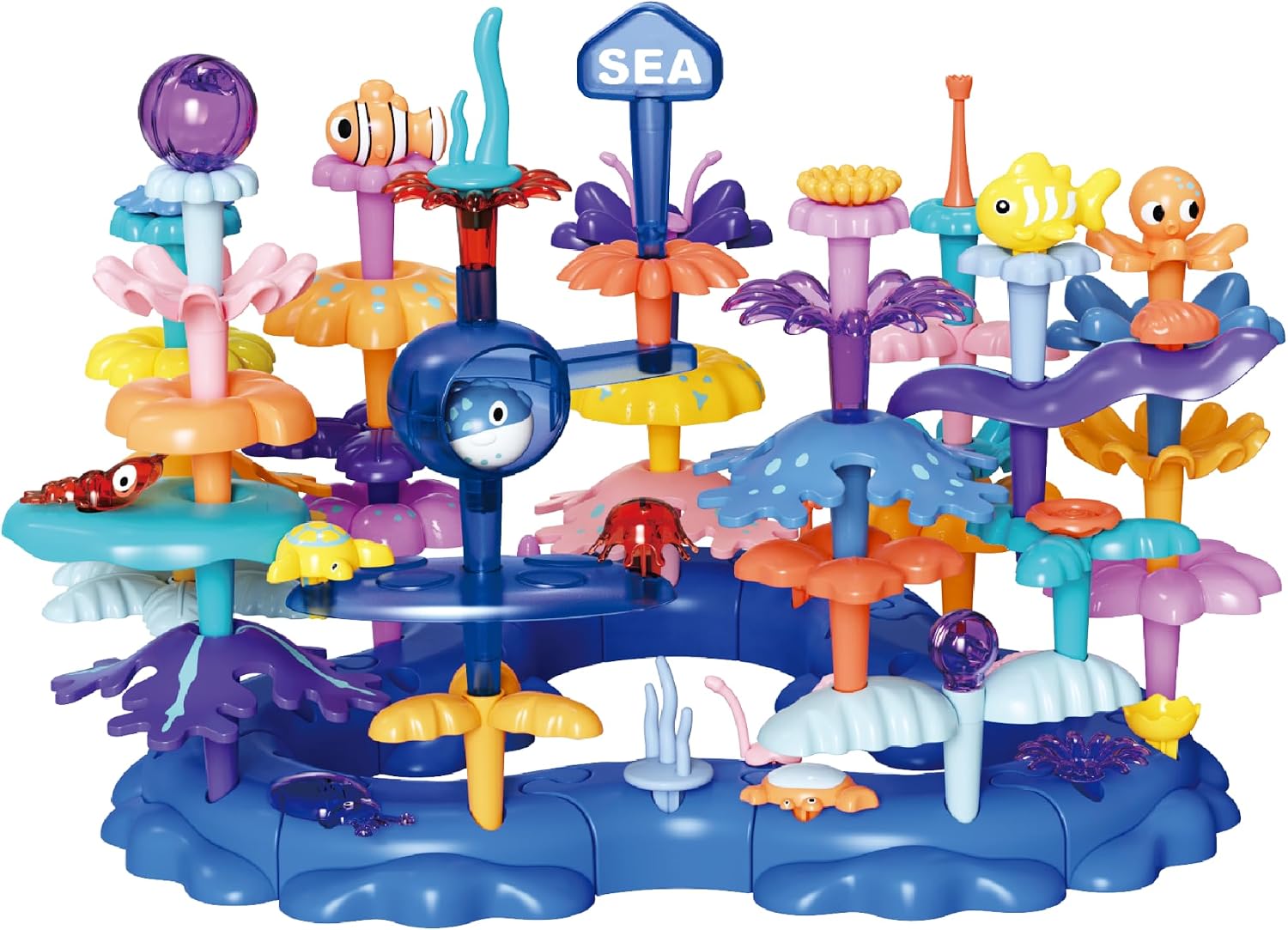 Marine Explorer STEM Building Set, 76 Pcs Reef Blocks