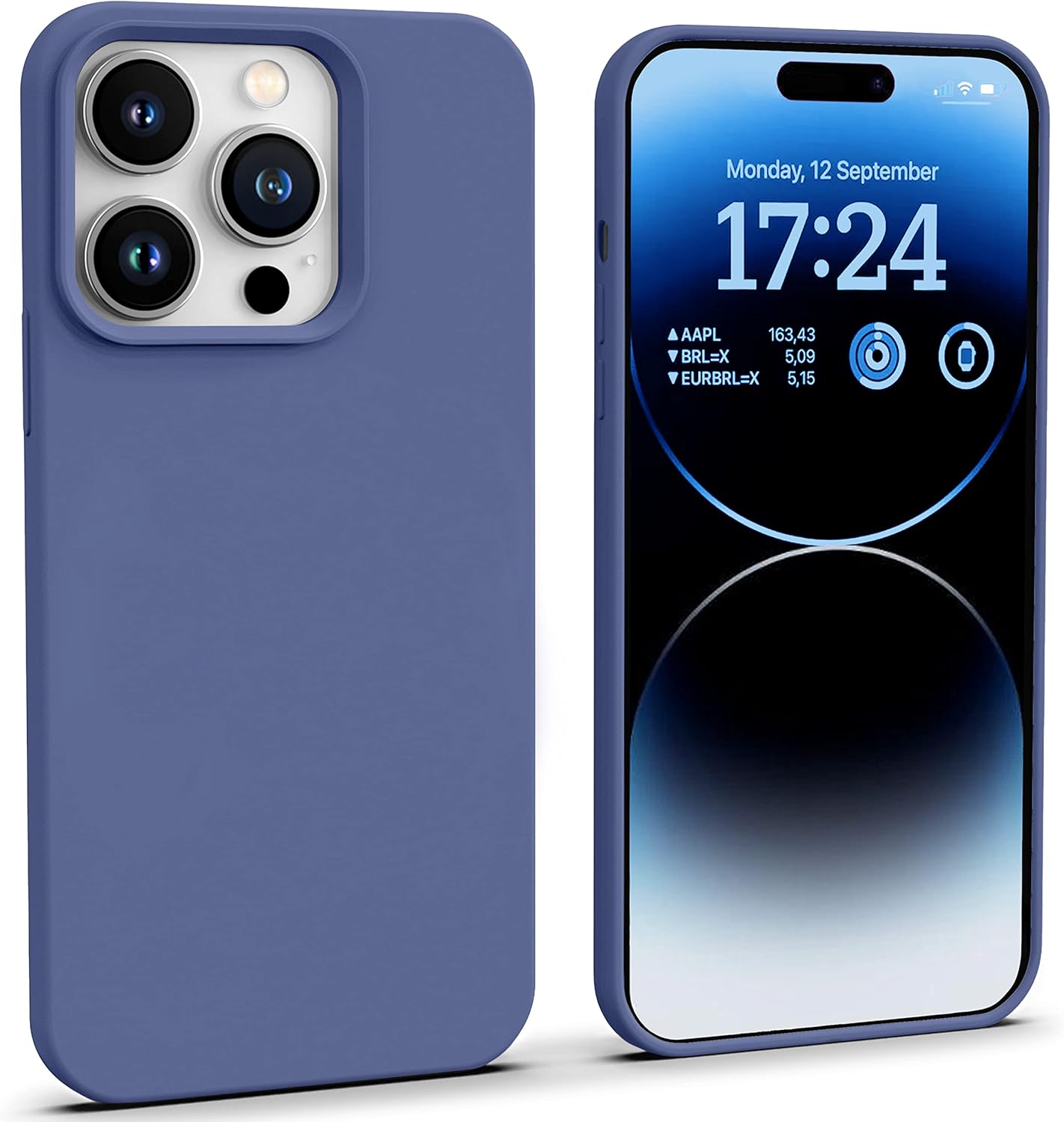 IceSword Compatible with iPhone 14 Pro Max Case Lavender (2022), Liquid Silicone Phone Case Cover Slim Protective, Soft Anti-Scratch, Lavender Gray Pastel Cute [Shockproof] 6.7 inch 14PM - Lavender