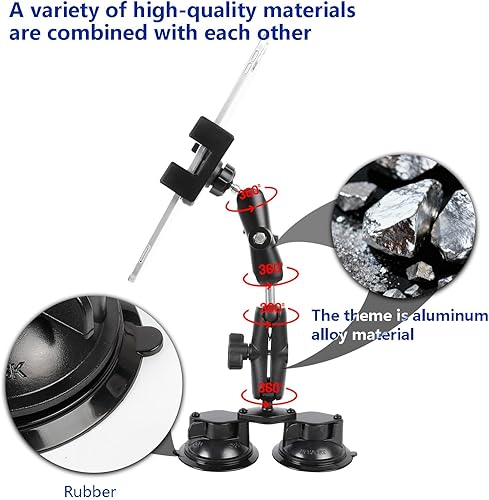 Miniatura 3 de Soporte universal para iPad para camióncoche, ventosas súper fuertes Soporte de parabrisas para iPad Mini Air, iPad Pro 13 12.9 11, Galaxy Tab,